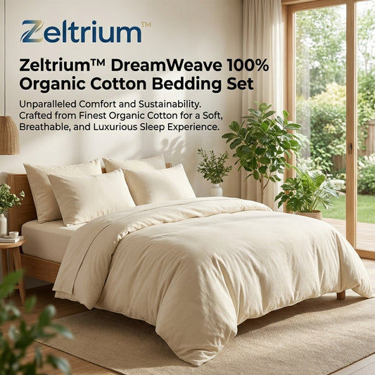 Zeltrium™ DreamWeave 100% Organic Cotton Bedding Set